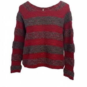 Free people wool blend sweater, read with blue tones